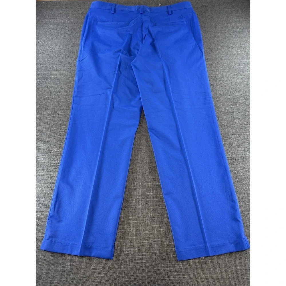Adidas Golf Pants Men's 36x30 Blue Performance Stretch Flat Front Chino